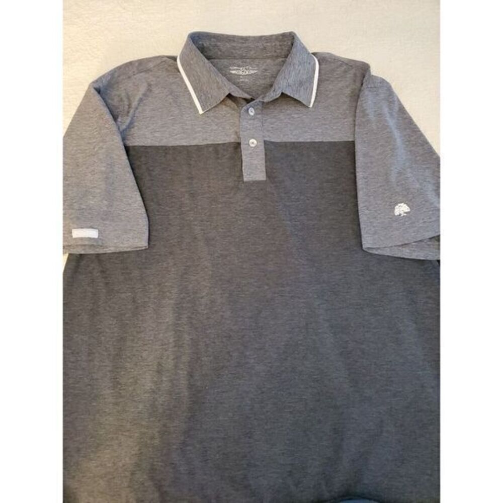 Straight Down Shirt‎ Polo Men's XL Performance Golf Gray  Embroidered Stretch